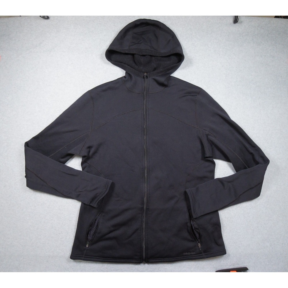 Vintage Patagonia Hoodie Womens XLarge Black Capilene 4 Fleece Full Zip Ladies